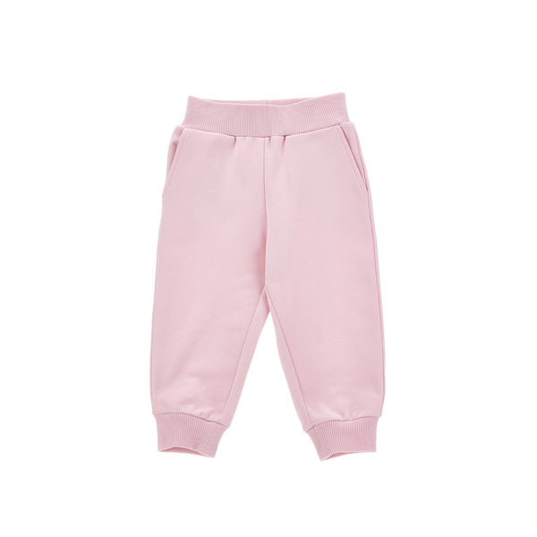 Baby Girls Pink Cotton Joggers