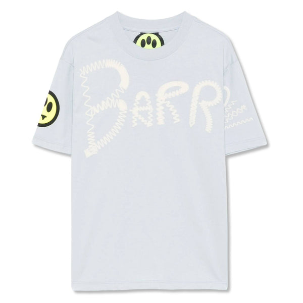 Boys Light-Blue Logo-Print Cotton T-Shirt