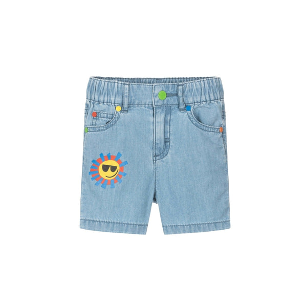 Baby Boys Blue Cotton Shorts