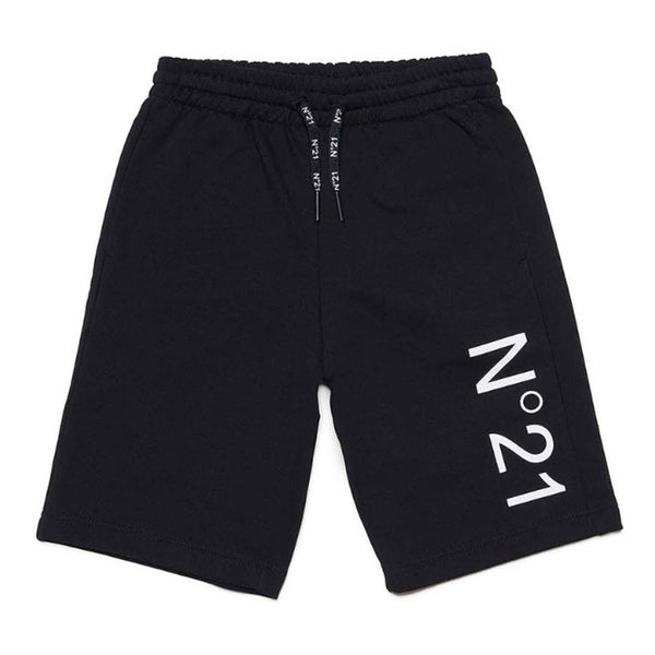 Black Fleece Shorts With Logo