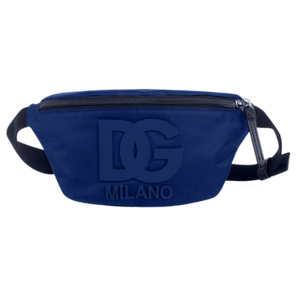 Boys Navy Blue Logo-Embossed Belt Bag