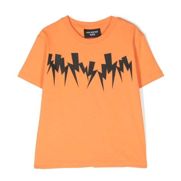 Boys Orange Thunderbolt T-Shirt
