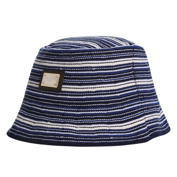 Boys Blue Knit Honeycomb Bucket Hat