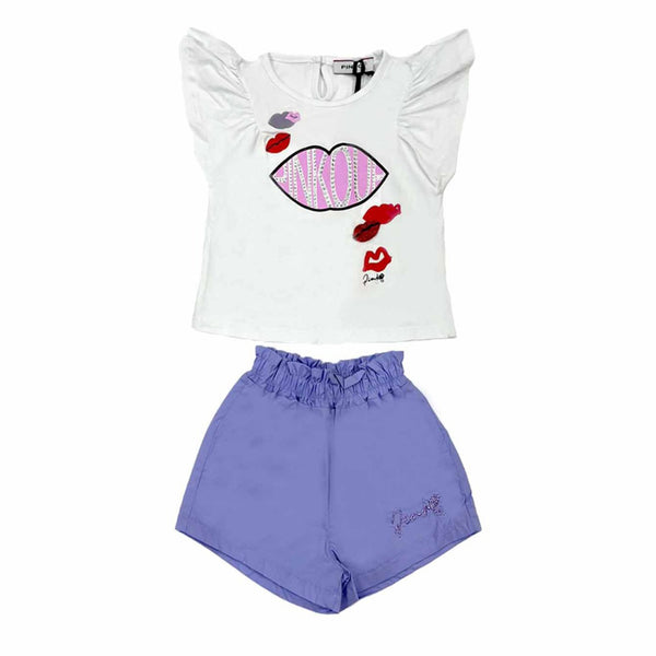 Girl Purple Cotton T-Shirt