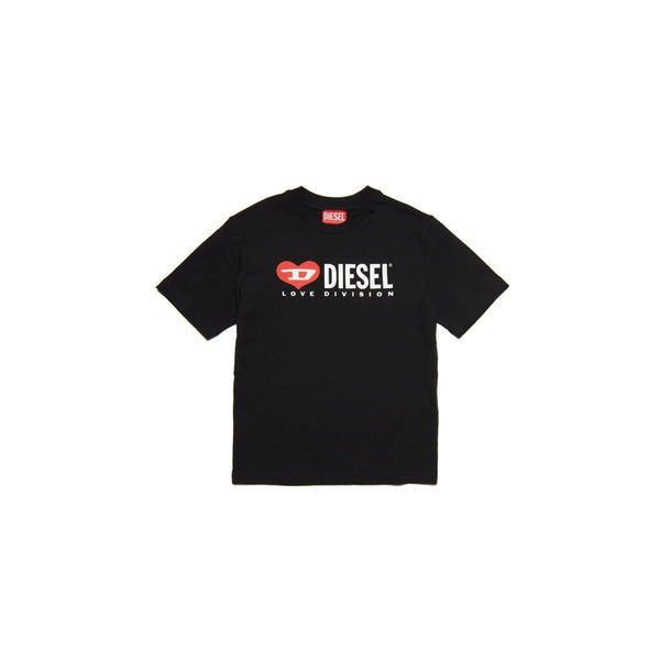 Black Jersey T-Shirt With Diesel Love Division Logo
