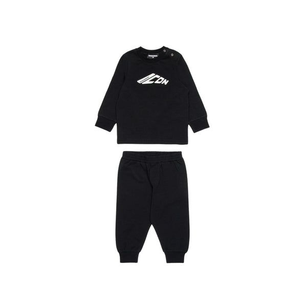 Baby Unisex Black Logo-Print Tracksuit