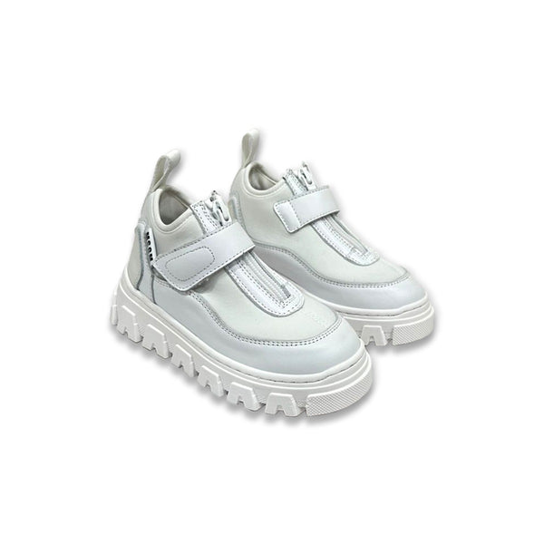 Boy White Logo Trainers