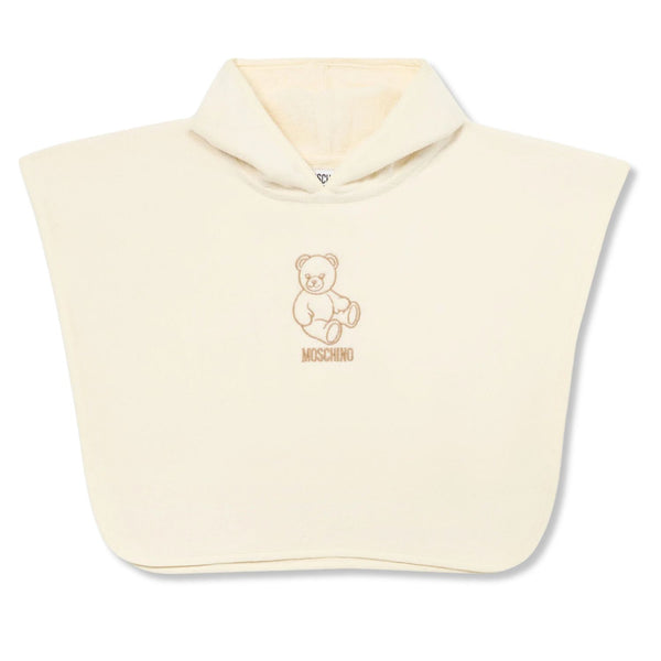 Baby Unisex Cream Embroidered Logo Bathrobe