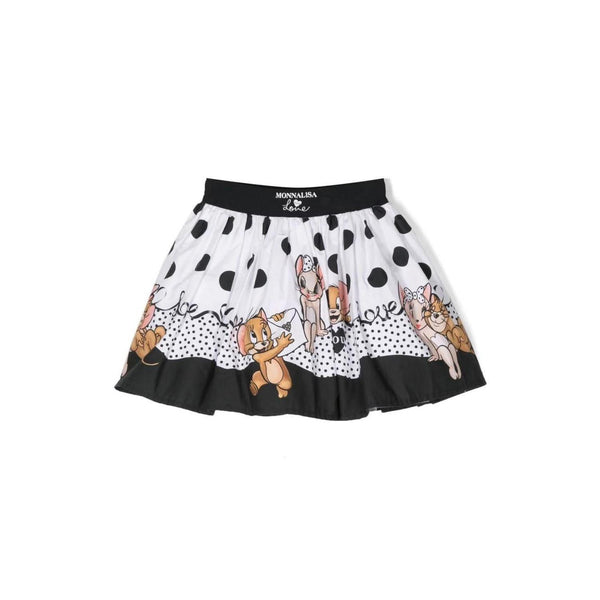 Girls White Jerry Canvas Skirt