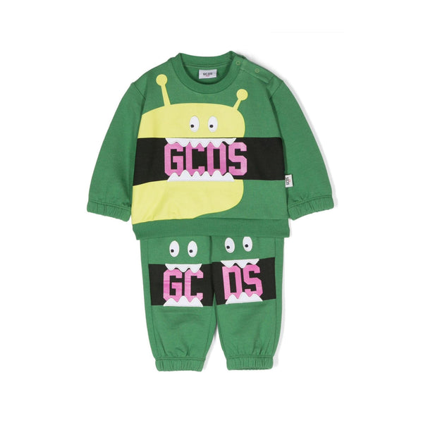 Baby Boys Green Monsters Jersey Tracksuit