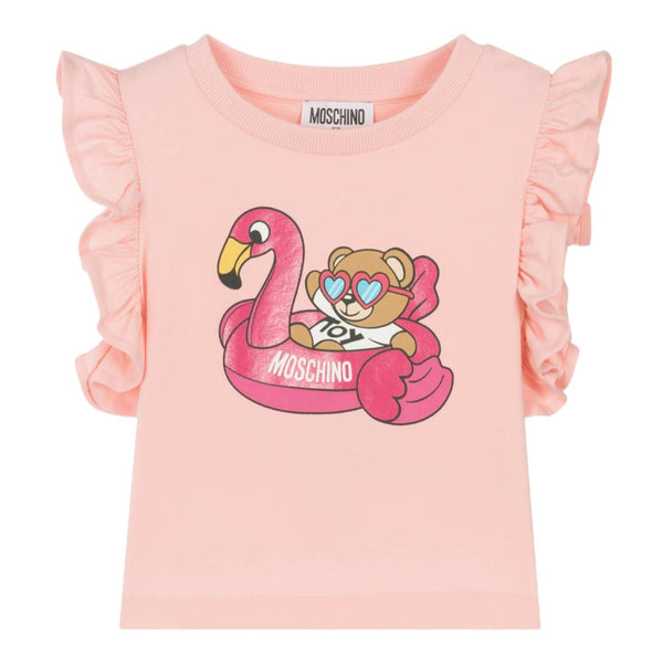 Pink Teddy Bear Logo Top
