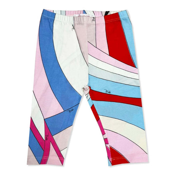 Baby Girls Pink Cotton Iride Print Leggings