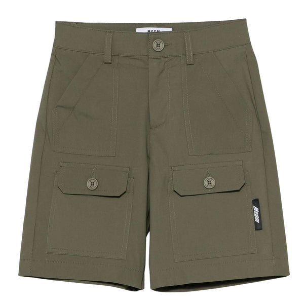 Boys Olive Green Pockets Short