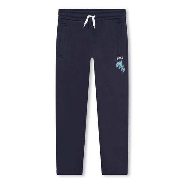 Boys Navy Blue Cotton Batman Joggers