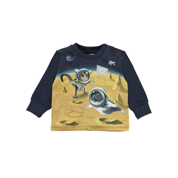 Boys Navy Blue Space T-shirt