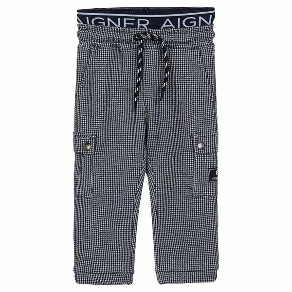 Baby Boys Black Twin Pocket Logo Joggers