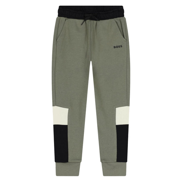 Boys Green Logo-Print Jogger