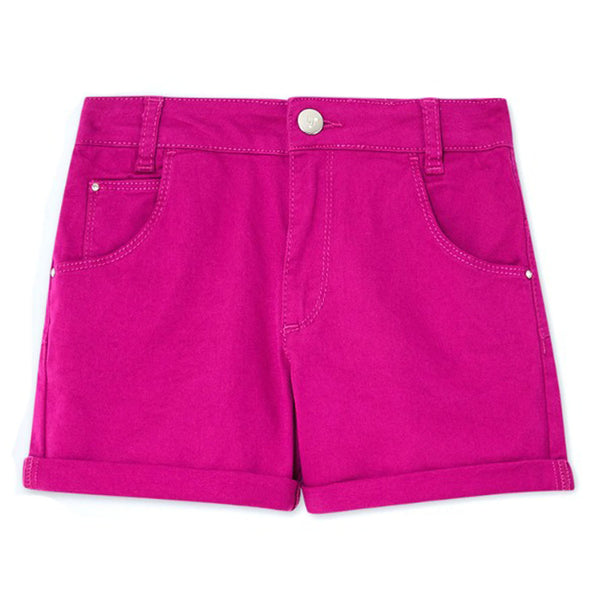 Girls Pink Cotton Shorts