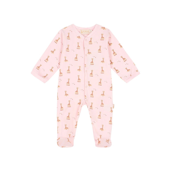 Baby Girls Pink Logo-Print Romper
