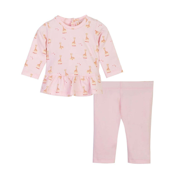 Baby Girls Pink Leggings Set