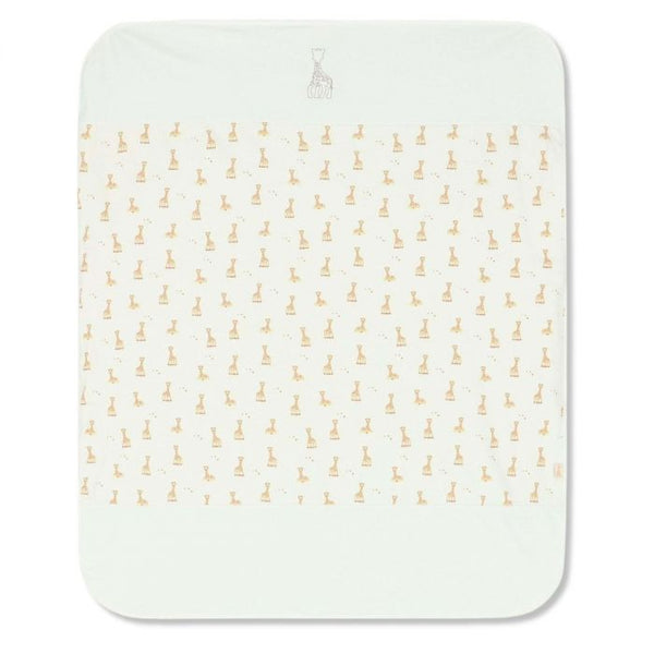 Baby Unisex Cream Embroidered Logo Blanket