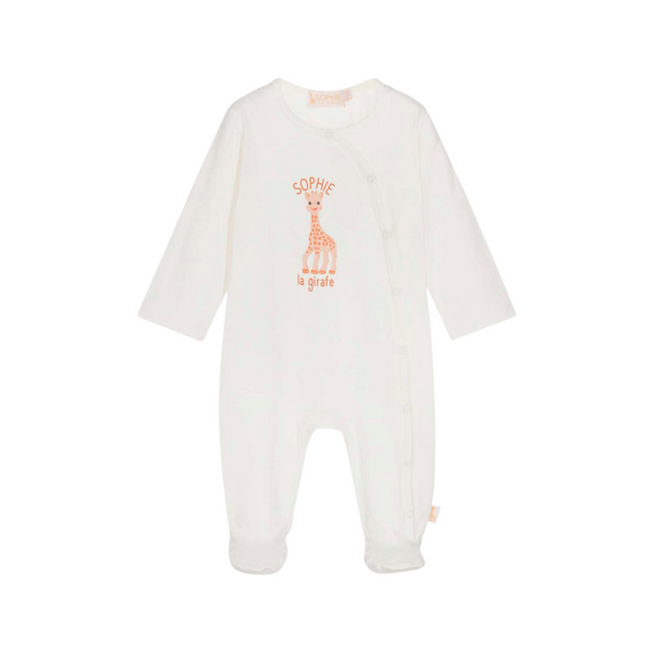 Ivory Cotton Logo Babygrow