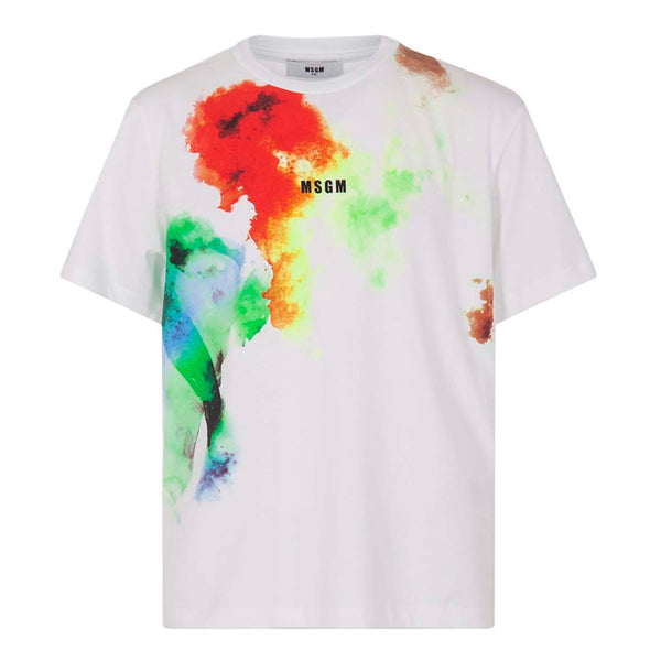 Boys White Watercolor Logo T-shirt