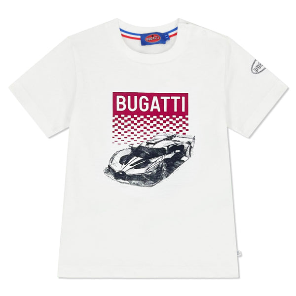 Baby Boys White Sports Car-Print T-Shirt
