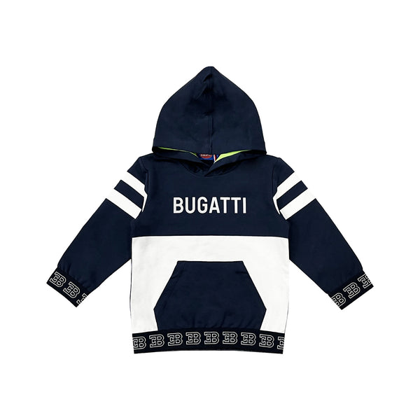 Boys Navy Blue Logo-Print Hoodie