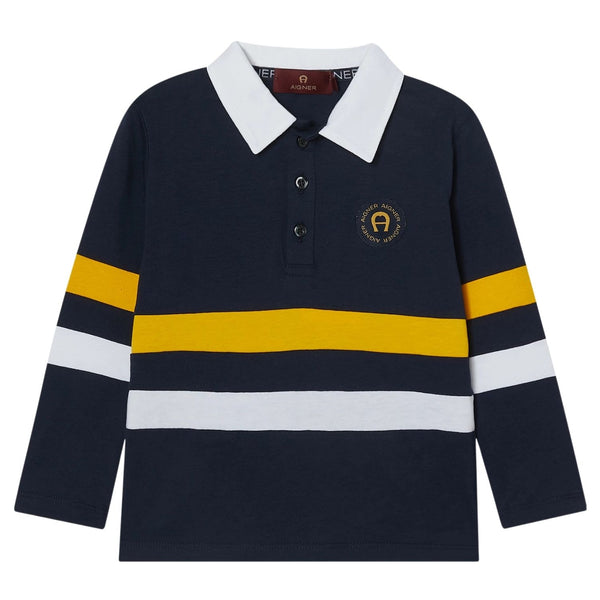 Boys Blue Logo-Polo T-Shirts