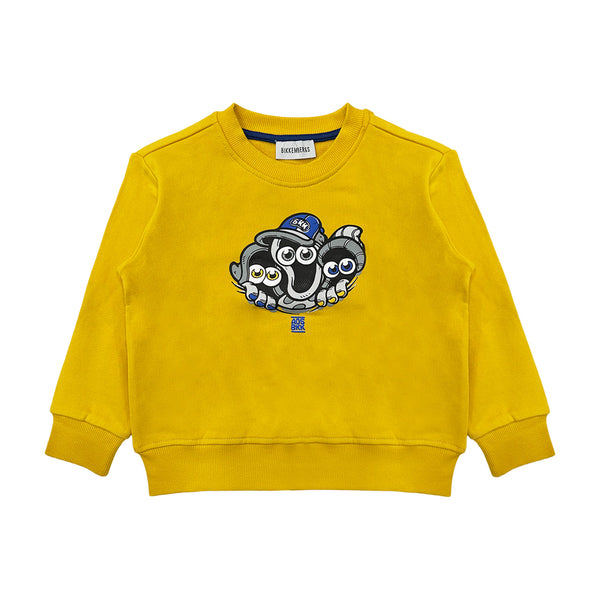 Boys Yellow Graphic-Print Sweatshirt