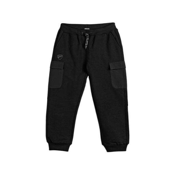 Boys Black Logo-Patch Trouser