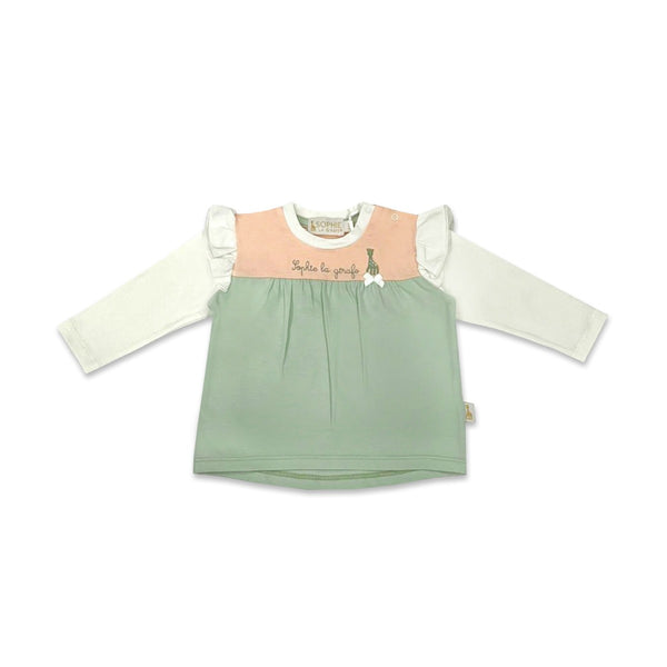 Baby Girls Green Embroidered Logo T-Shirt
