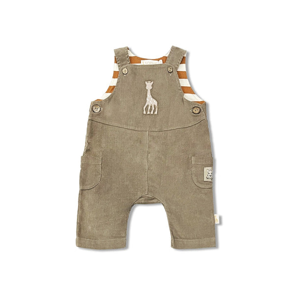 Baby Unisex Beige Logo-Embroidered Jumpsuit