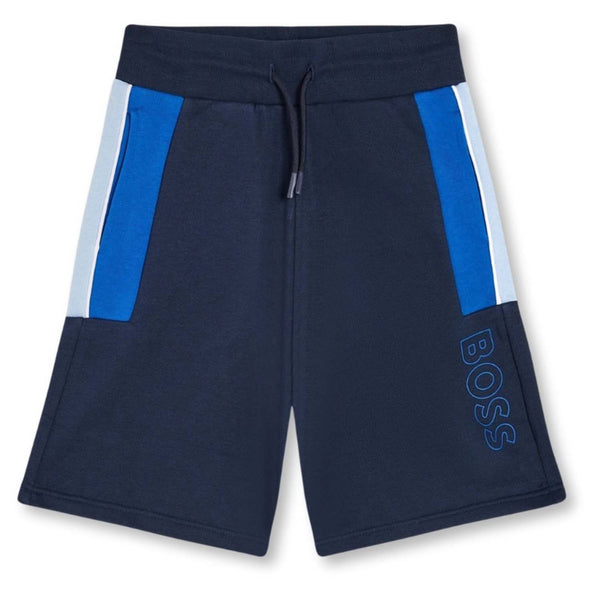 Boys Blue Drawstring Jersey Shorts