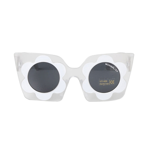 Girls White Flower Sunglasses -Uv400