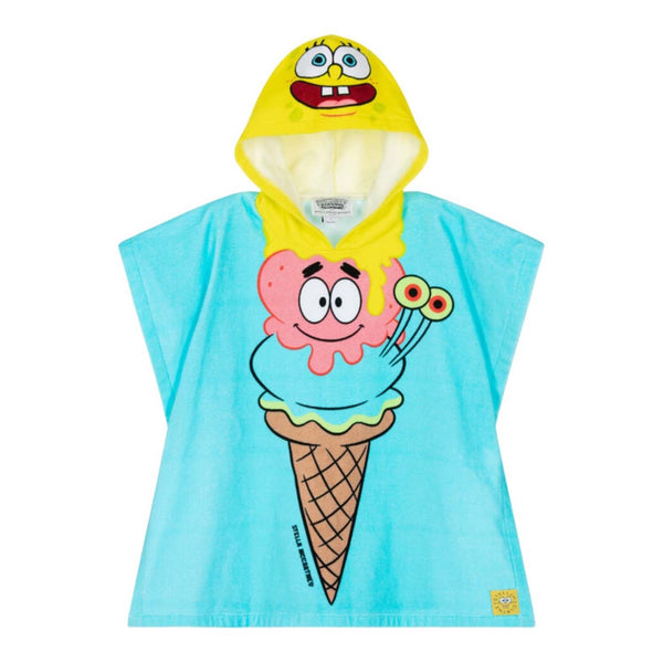 Unisex Blue SpongeBob Hooded Poncho