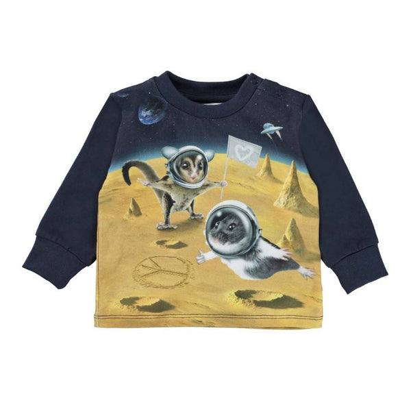 Boys Navy Blue Space T-shirt
