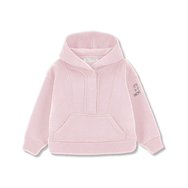 Girls Pink Rhinestone-Logo Hoodie