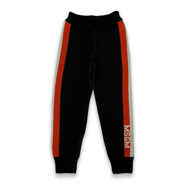 Boys Black Wool Knit Jogger