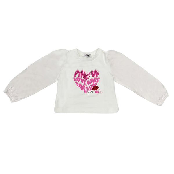 Girl White Cotton T-Shirt