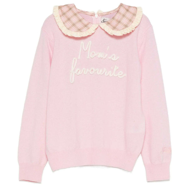 Girls Pink Embroidered Sweatshirts