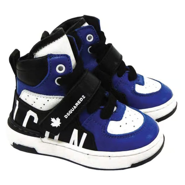 Boys Blue Icon High‑Top Sneakers