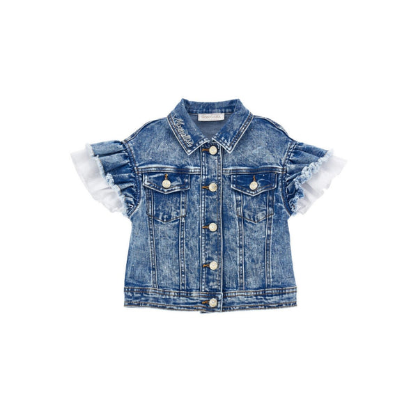 Girls Denim Blue Stretch Gilet