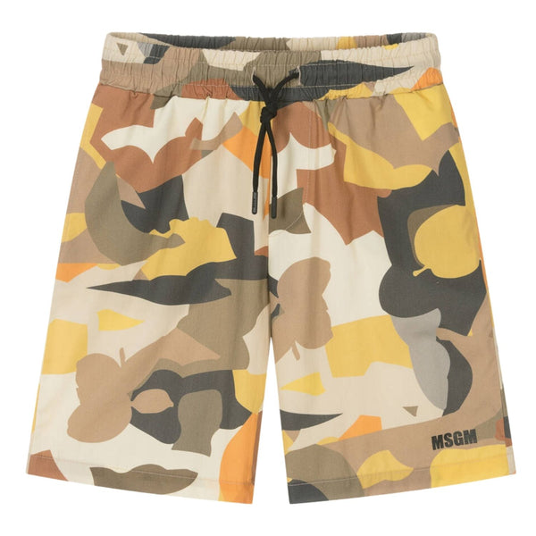 Boys Khaki Green Camouflage Shorts