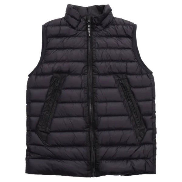 Boys Black Zip-Up Gilets