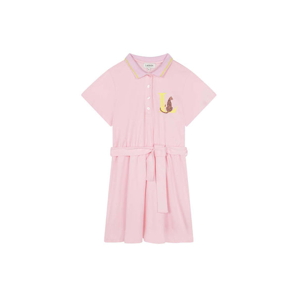 Girls Pink Half Sleeves Dress