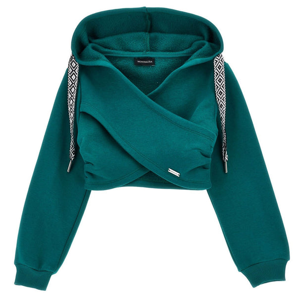 Girls Green Logo-print Hoodies