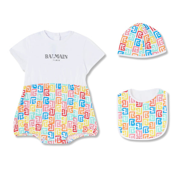 Baby Unisex Double B-Print Romper Set of 3