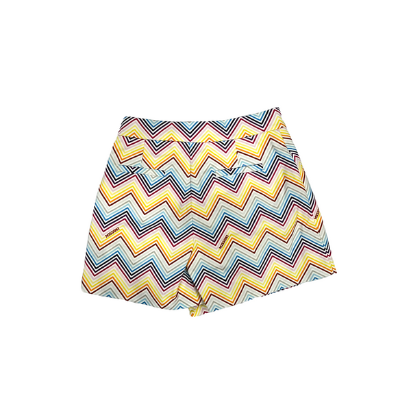 Girls Cotton Diagonal Stripe Pattern Skirt